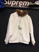 Jaqueta Balenciaga Capuz Pelo Sintético White - Pronta Entrega