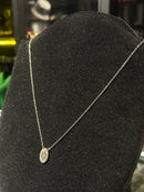 Corrente Veneziana Prata Pingente Duplo Estrela de Davi/Pai Nosso 35 CM - Pronta Entrega