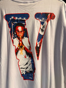 Camiseta VLONE Pop Smoke Cartoon Branca - Pronta Entrega