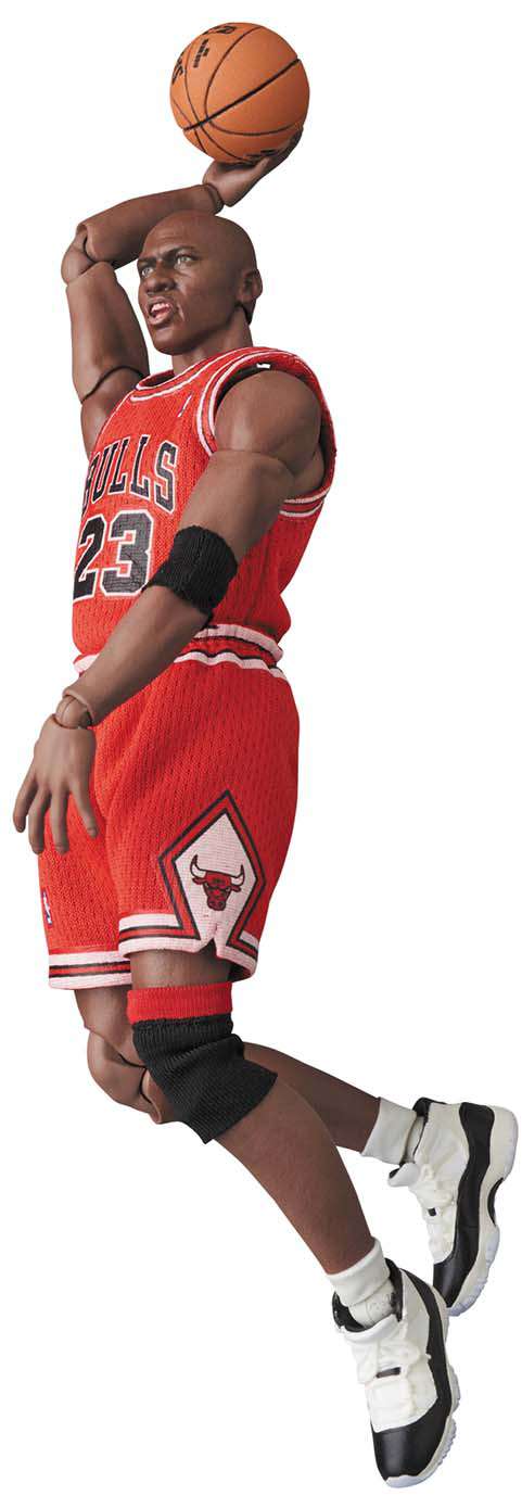 Action Figure Michael Jordan: Chicago Bulls NBA Uniforme Vermelho No. 100 Medicom Mafex - Pronta Entrega
