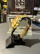 Relógio Casio Quartz Premium Fundo Gold - Pronta Entrega