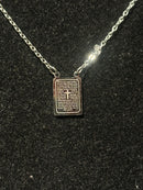 Corrente Veneziana Prata Escapulário “Pai Nosso” 35 CM - Pronta Entrega