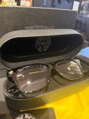 Óculos Chrome Hearts Armação Preto Prata - Pronta Entrega