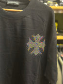 Camiseta Chrome Hearts Preta Logo Multicolor Brilhante - Pronta Entrega