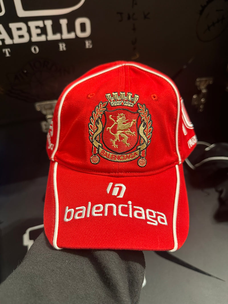 Boné Balenciaga Vermelho Aba Curva Soccer Cap - Pronta Entrega