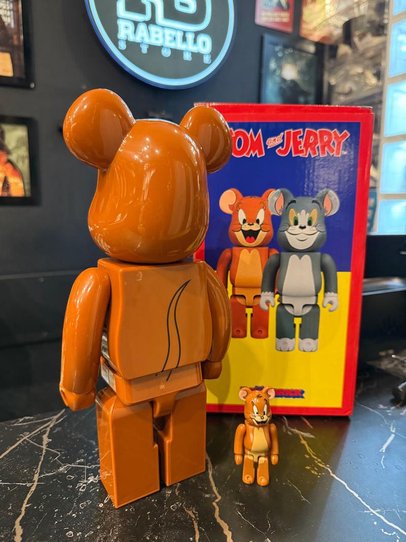 Bearbrick Bear Jerry: Tom & Jerry 400% Medicom Toy Boneco Colecionável 28cm - Pronta Entrega