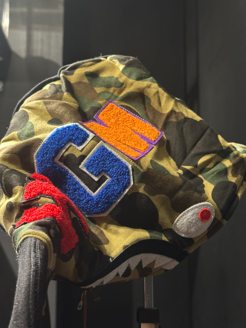 Jaqueta Bape Shark Hoodie Camo Black Full Zip - Pronta Entrega