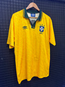 Camiseta Seleção Brasileira Retrô 1991/1993 Amarela Umbro - Pronta Entrega