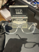 Óculos Chrome Hearts Armação Transparente Logo Prata Lente Clear - Pronta Entrega