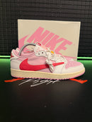 Tênis Nike Air Jordan 1 Low x Travis Scott "Sail Tropical Pink" - Pronta Entrega