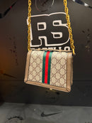 Bolsa Gucci Feminina Couro Fecho Gold Crossbody Branca - Pronta Entrega