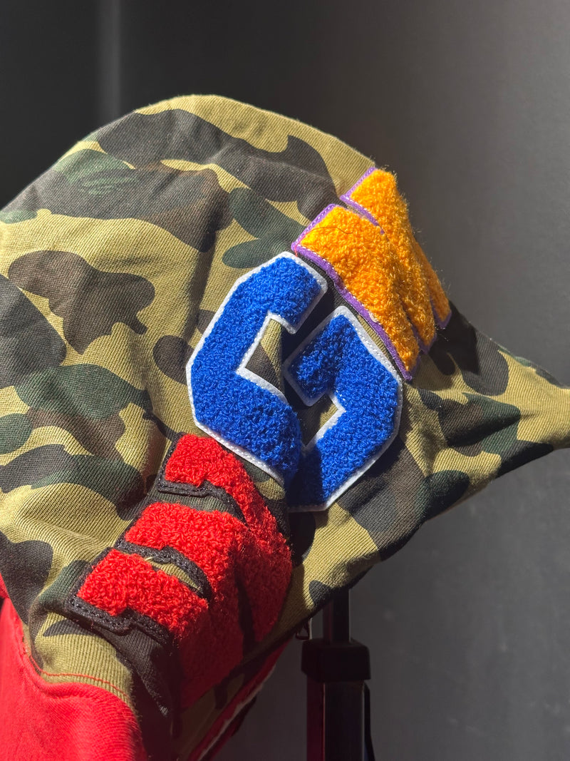 Jaqueta Bape Shark Camo Red Full Zip - Pronta Entrega
