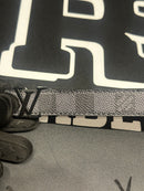 Cinto Feminino Louis Vuitton Initiales Damier Graphite 115 CM Logo Black - Pronta Entrega