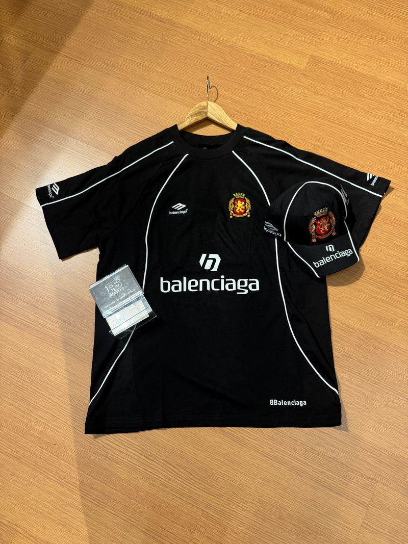 Camiseta Balenciaga Football Series 2024 Black - Pronta Entrega