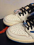 Tênis Nike Air Jordan 1 Low Travis Scott Fragment Military Blue - Pronta Entrega