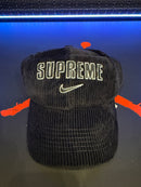 Boné Supreme Nike Arc Corduroy 6-Panel Black SS22 - Pronta Entrega
