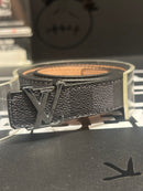 Cinto Feminino Louis Vuitton Initiales Damier Graphite - Pronta Entrega