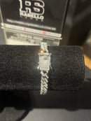 Pulseira Cravejada Prata 20 CM - Pronta Entrega