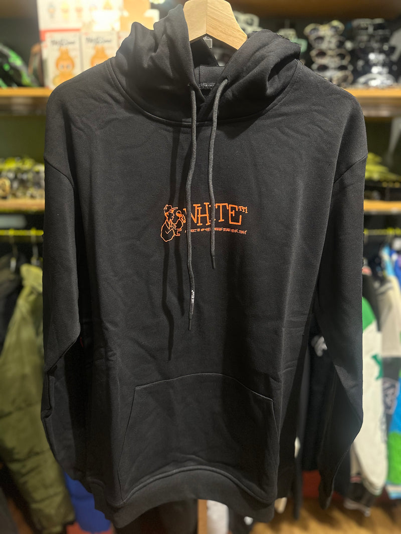 Moletom Com Gorro Off-White Black/Orange - Pronta Entrega