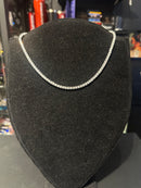 Corrente Riviera Cravejada Em Zicornia Cubica Prata 45 CM - Pronta Entrega