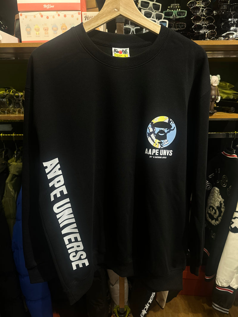 Moletom AAPE By A Bathing APE Preto - Pronta Entrega