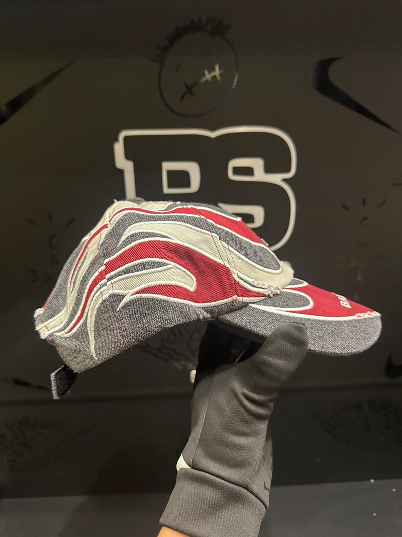 Boné Balenciaga Jeans Flame Aba Curva - Pronta Entrega
