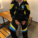 Conjunto Tracksuit Jordan Brasil Preto Amarelo 2026/27 - Pronta Entrega
