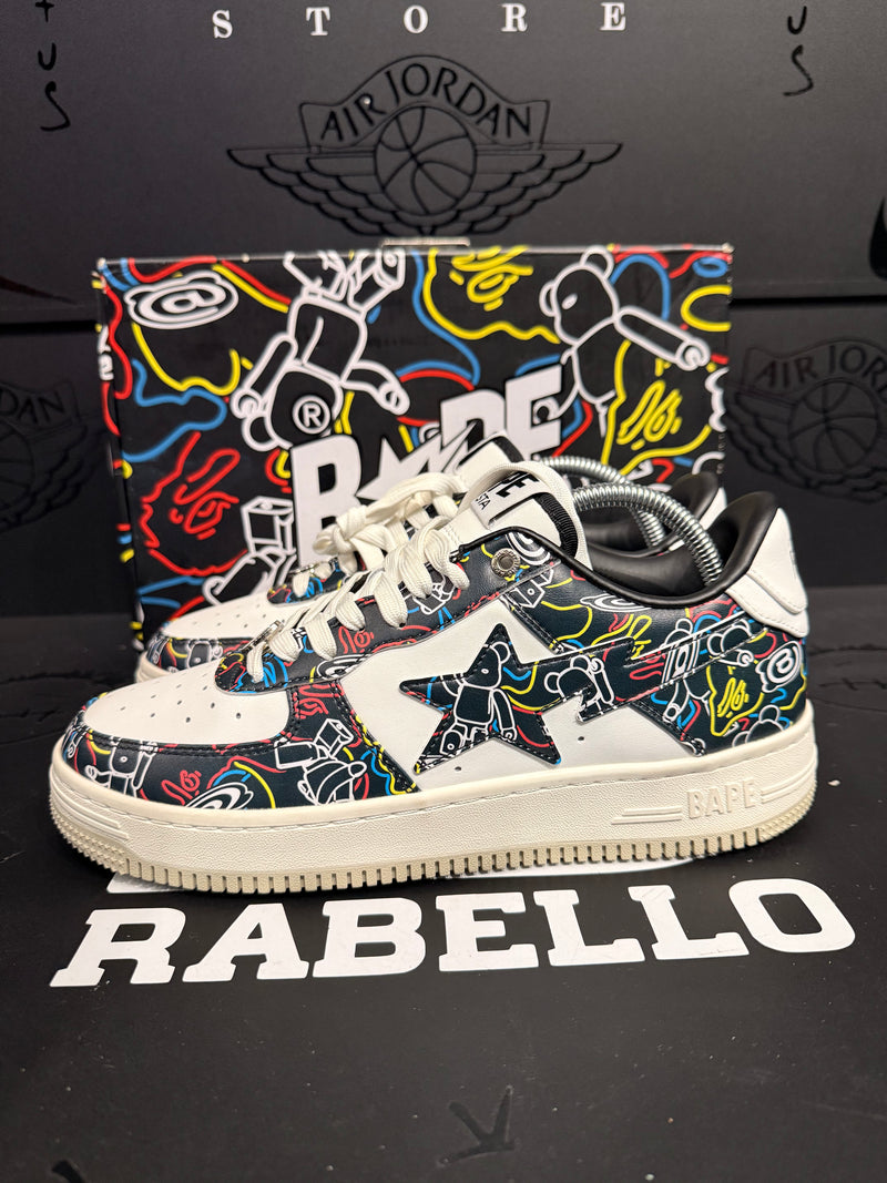 Tênis Bape Sta Low Medicom Toy Bearbrick Camo Black - Pronta Entrega