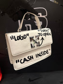 Bolsa OFF-WHITE 1.4 Jitney Bag "CASH INSIDE" Off White Branca - Pronta Entrega