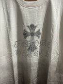Camiseta Chrome Hearts Branca/Cinza Logo Brilhante - Pronta Entregar