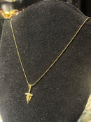 Corrente Banhada Pingente Cruz Com Capa 35 CM - Pronta Entrega