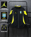 Conjunto Tracksuit Jordan Brasil Preto Amarelo 2026/27 - Pronta Entrega