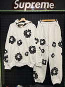 Conjunto Denim Tears White Black Moletom + Calça - Pronta Entrega