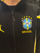 Conjunto Tracksuit Jordan Brasil Preto Amarelo 2026/27 - Pronta Entrega