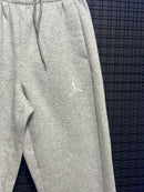 Calça Moletom Jordan Com Punho Cinza - Pronta Entrega