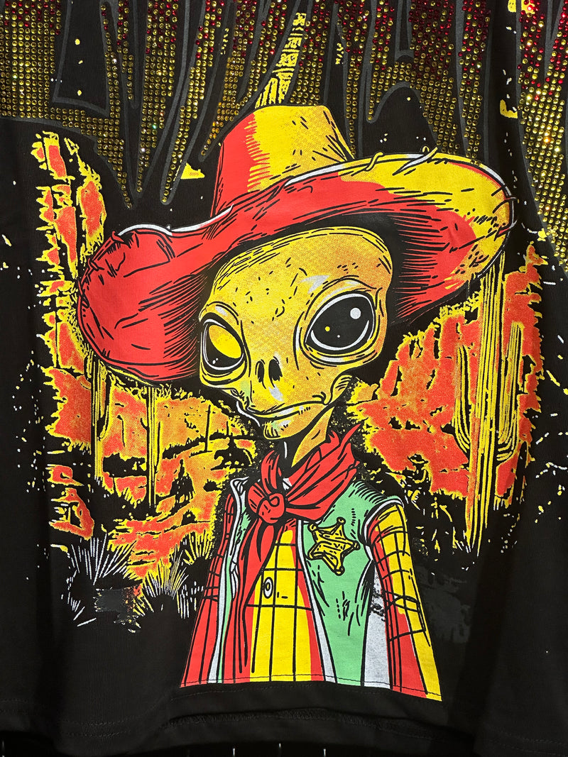 Camiseta Mixed Emotions Ranger Rhinestone Black - Pronta Entrega