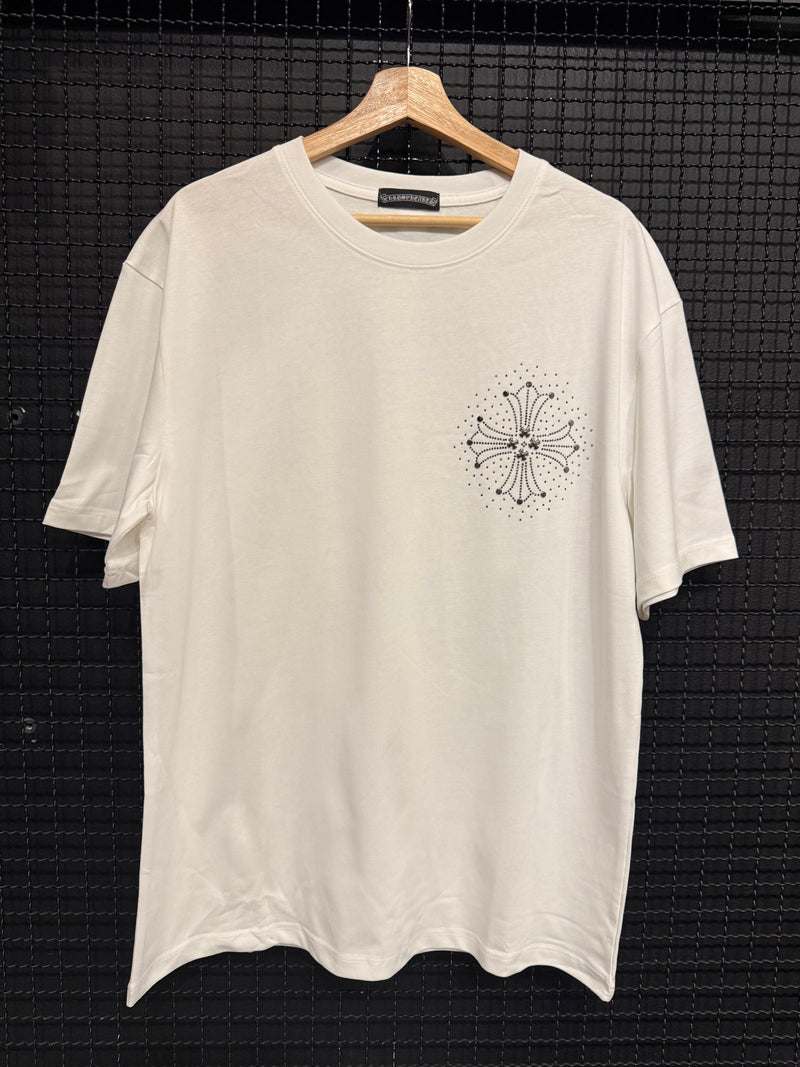Camiseta Chrome Hearts Back Circle Cruz White - Pronta Entrega