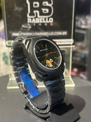 Relógio Bvlgari Black Ponteiros Dourados Fundo Black - Pronta Entrega