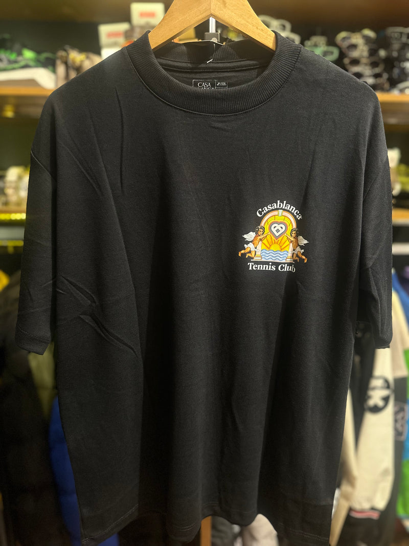 Camiseta Casablanca Tennis Club Angels Preta Oversize - Pronta Entrega