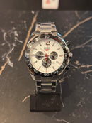 Relógio TAG Heuer Formula 1 x Indy 500 Silver/Black Fundo Branco - Pronta Entrega