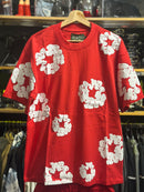 Conjunto Denim Tears Vermelho Camiseta + Short - Pronta Entrega