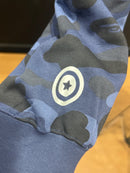 Jaqueta Bape Shark Camo Blue Dual Hoodie Full Zip - Pronta Entrega