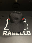 Boné Gucci Black Aba Curva Faixa Lateral - Pronta Entrega