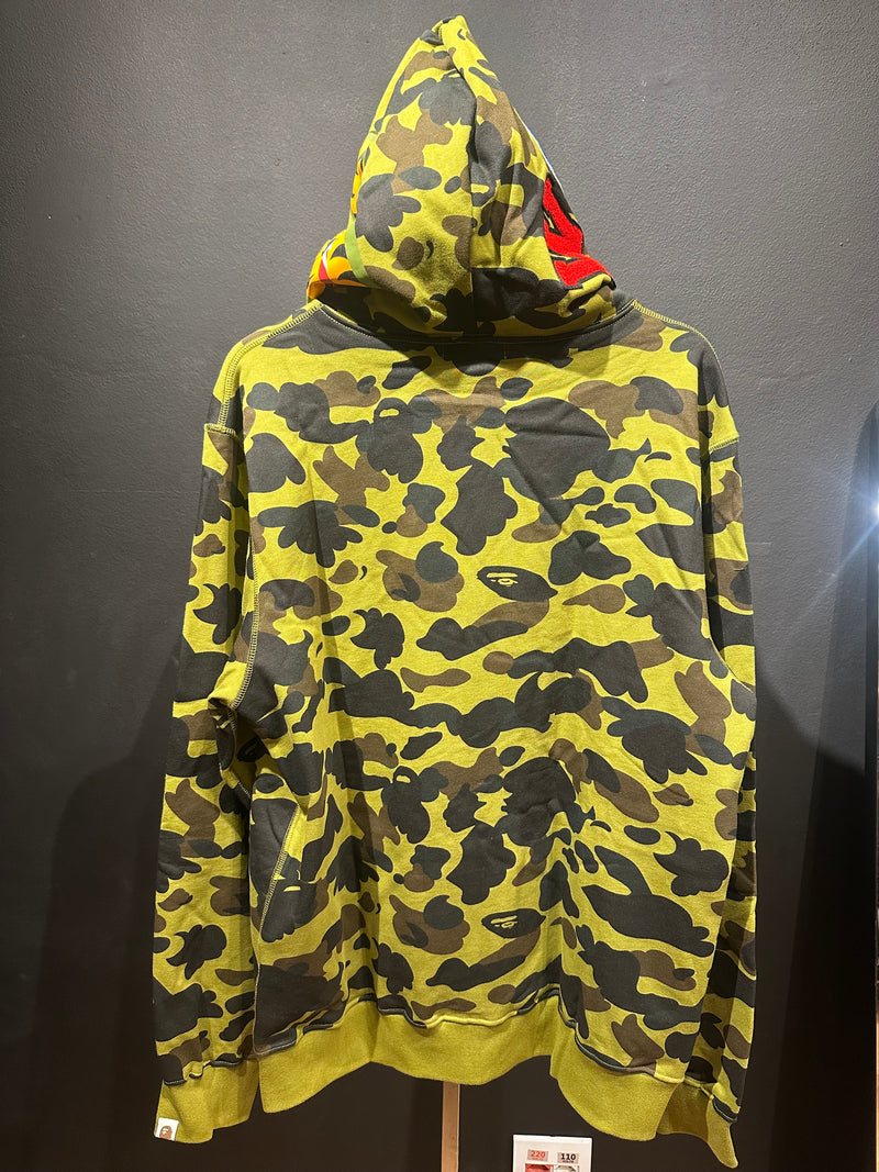 Jaqueta Bape Shark Camo Green Full Zip - Pronta Entrega