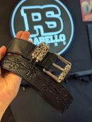 Cinto Chrome Hearts 105 CM Couro Fivela Metal  - Pronta Entrega (Copy)