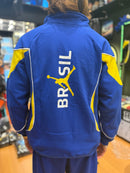 Conjunto Tracksuit Jordan Brasil Azul Amarelo 2026/27 - Pronta Entrega