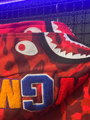 Jaqueta Bape Shark Camo Red Dual Hoodie Full Zip - Pronta Entrega