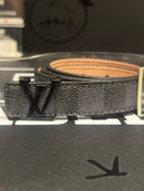 Cinto Feminino Louis Vuitton Initiales Damier Graphite 115 CM Logo Black - Pronta Entrega