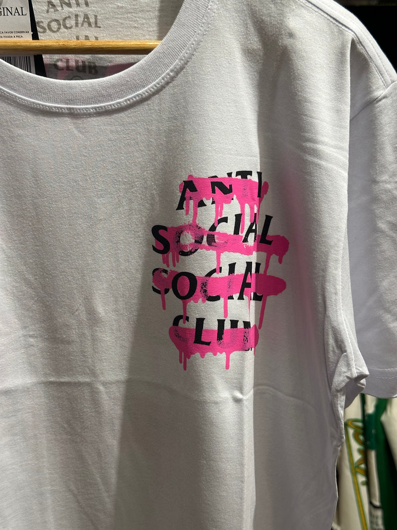 Camisa Anti Social Social Club Branca Ink Pink - Pronta Entrega