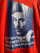 Camiseta OFF WHITE BUSINESS CASUAL Vermelho - Pronta Entrega